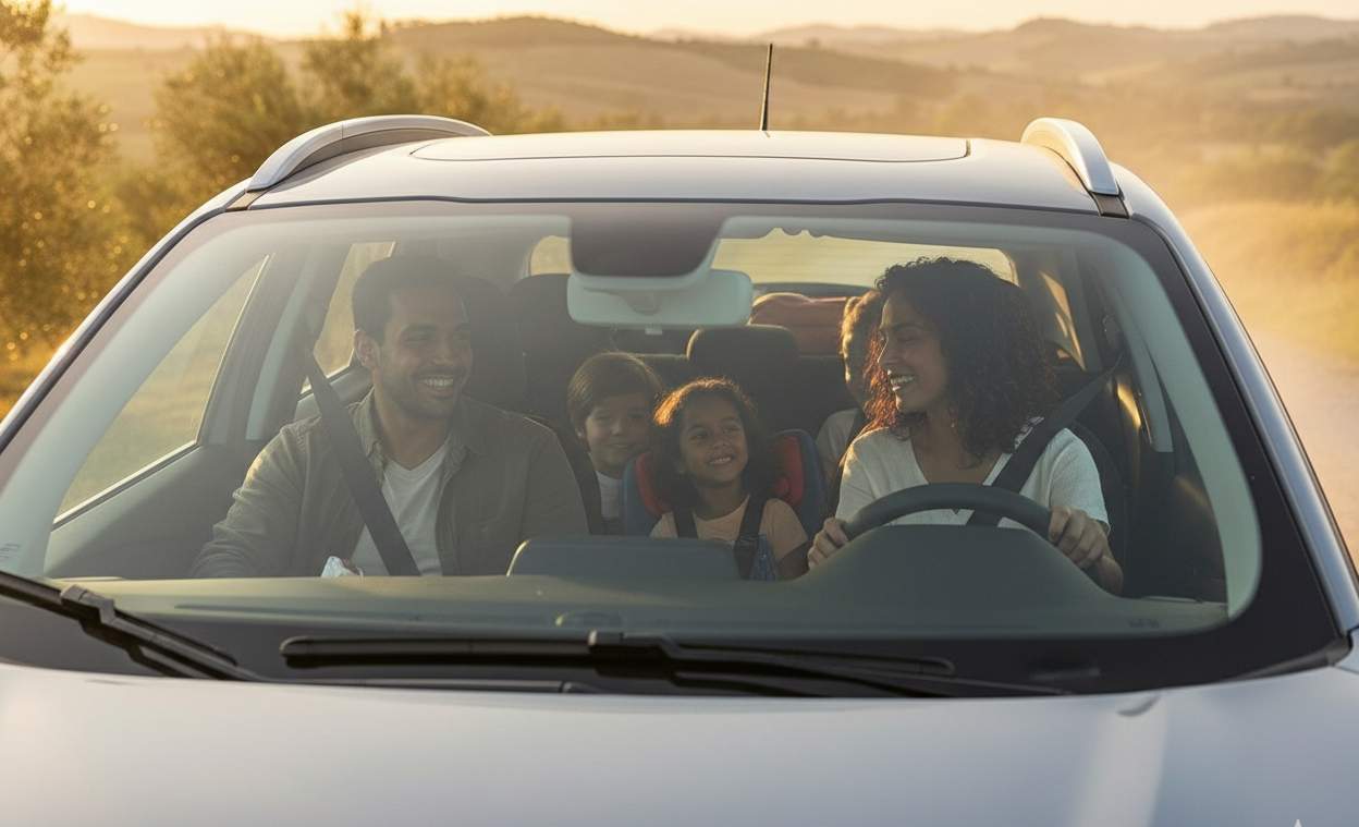 camioneta familiar en ruta