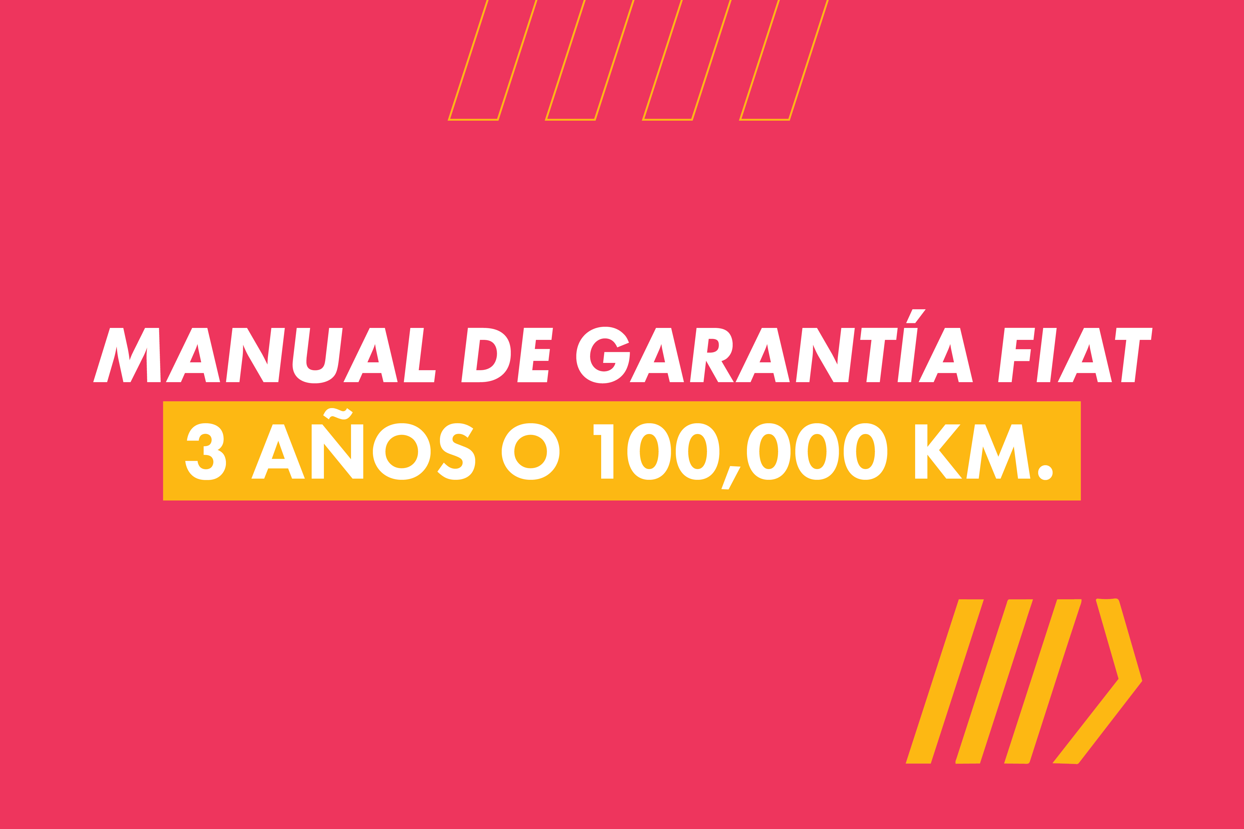 garantía vehicular Fiat por 3 años